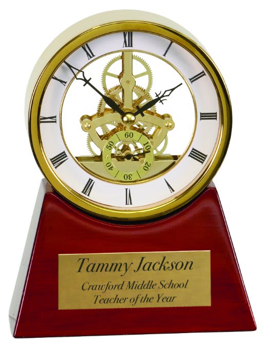 7 1/4" Executive & Rosewood Piano Finish Clock
