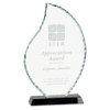 Facet Glass Award on Black Base — Shape and Size