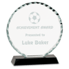Facet Glass Award on Black Base — Shape and Size