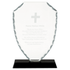 Facet Glass Award on Black Base — Shape and Size