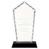 Facet Glass Award on Black Base — Shape and Size