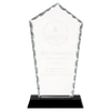 Facet Glass Award on Black Base — Shape and Size