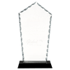 Facet Glass Award on Black Base — Shape and Size
