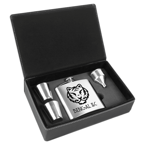 6 oz. Laserable Leatherette Box