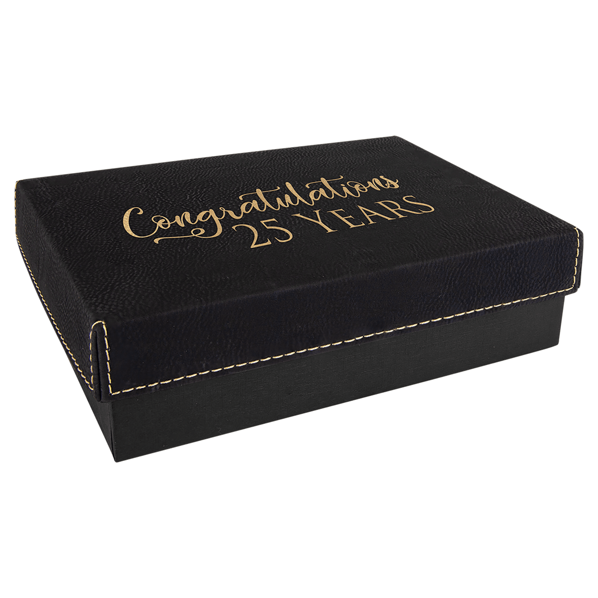 7 3/8" x 5 3/4" Gift Box with Laserable Leatherette Lid