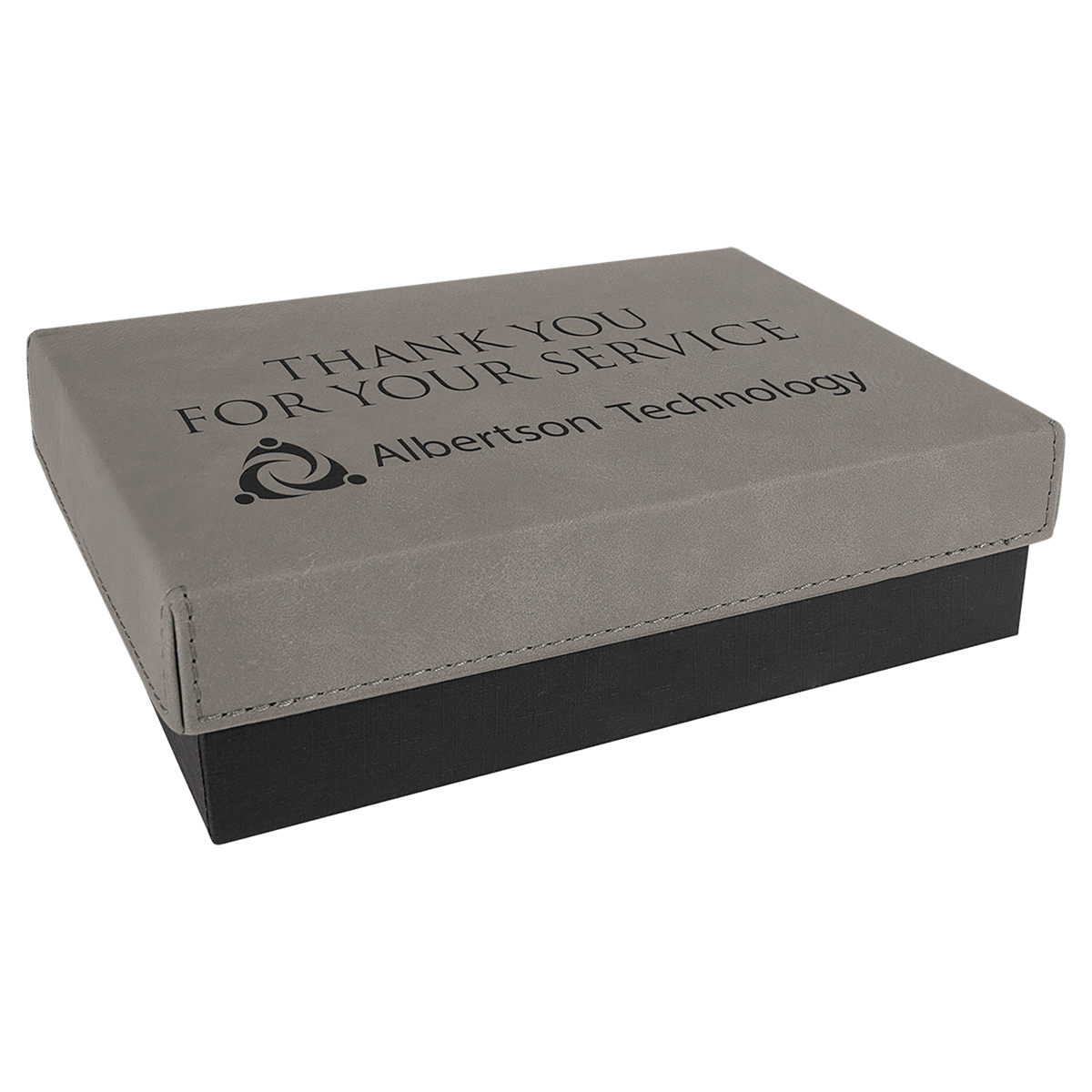 7 3/8" x 5 3/4" Gift Box with Laserable Leatherette Lid