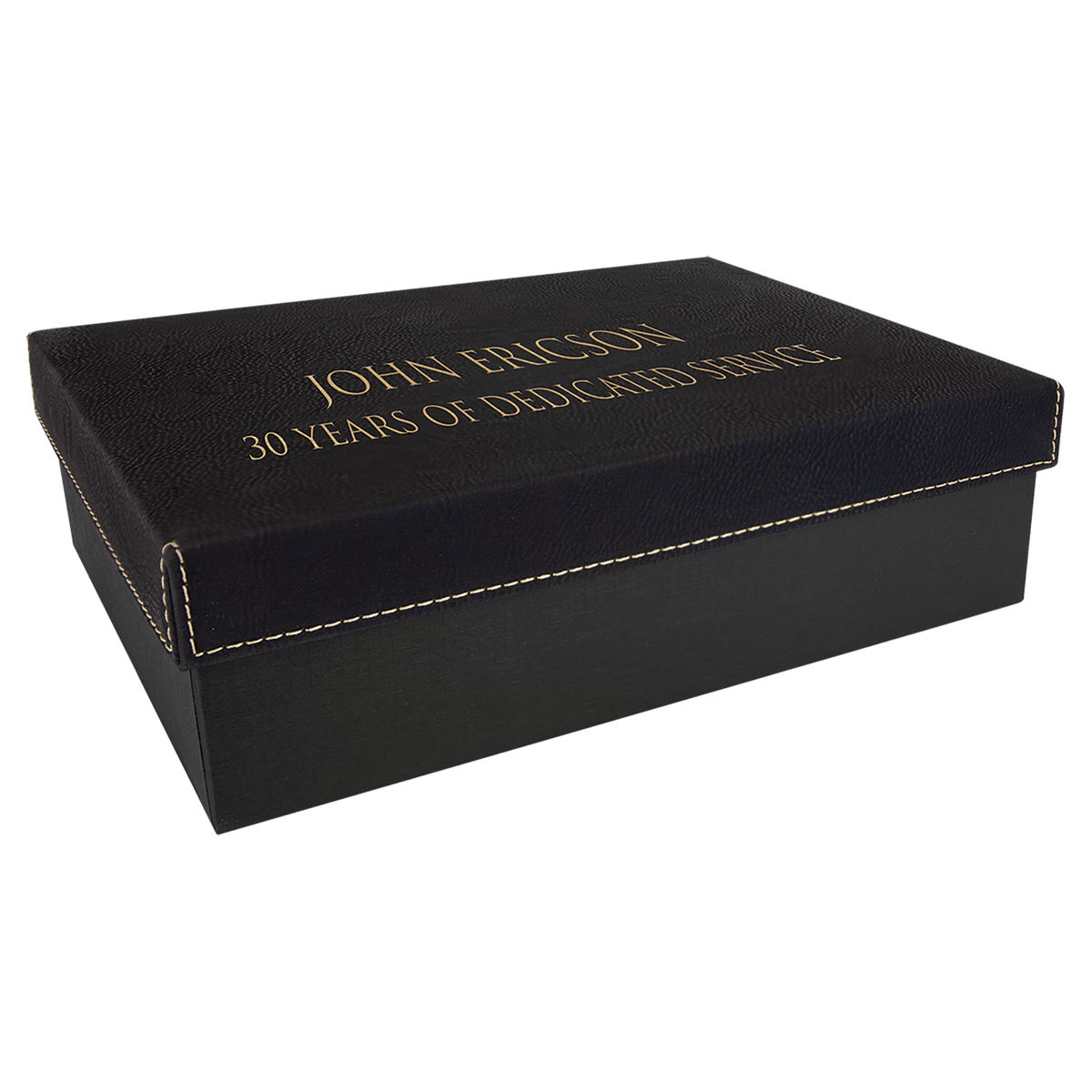 9 7/8" x 7 1/8" Gift Box with Laserable Leatherette Lid