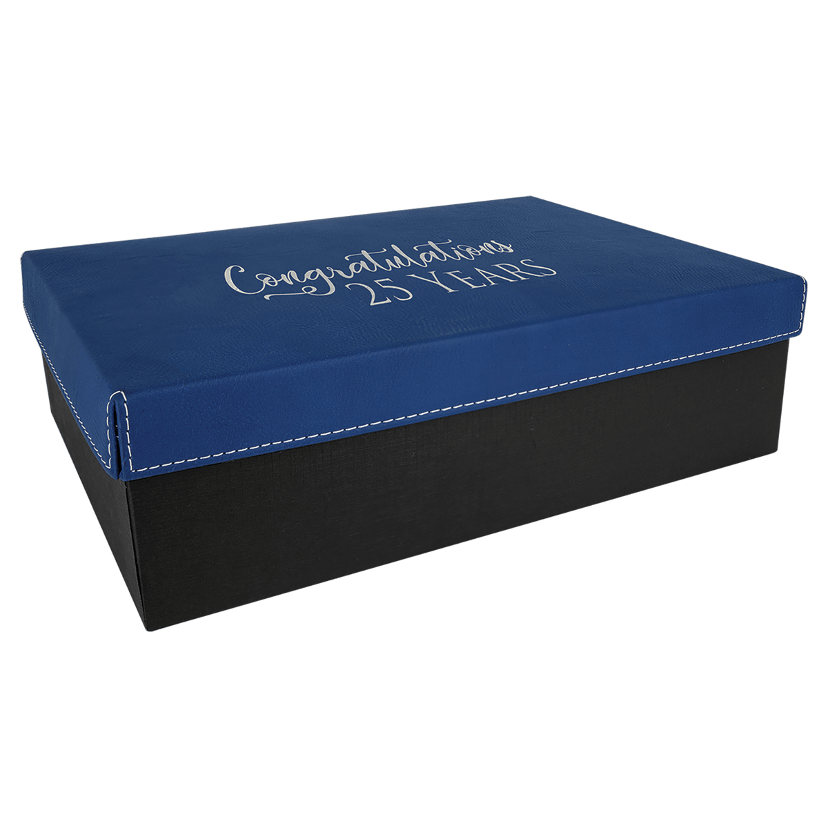 11 3/4" x 7 3/4" Gift Box with Laserable Leatherette Lid