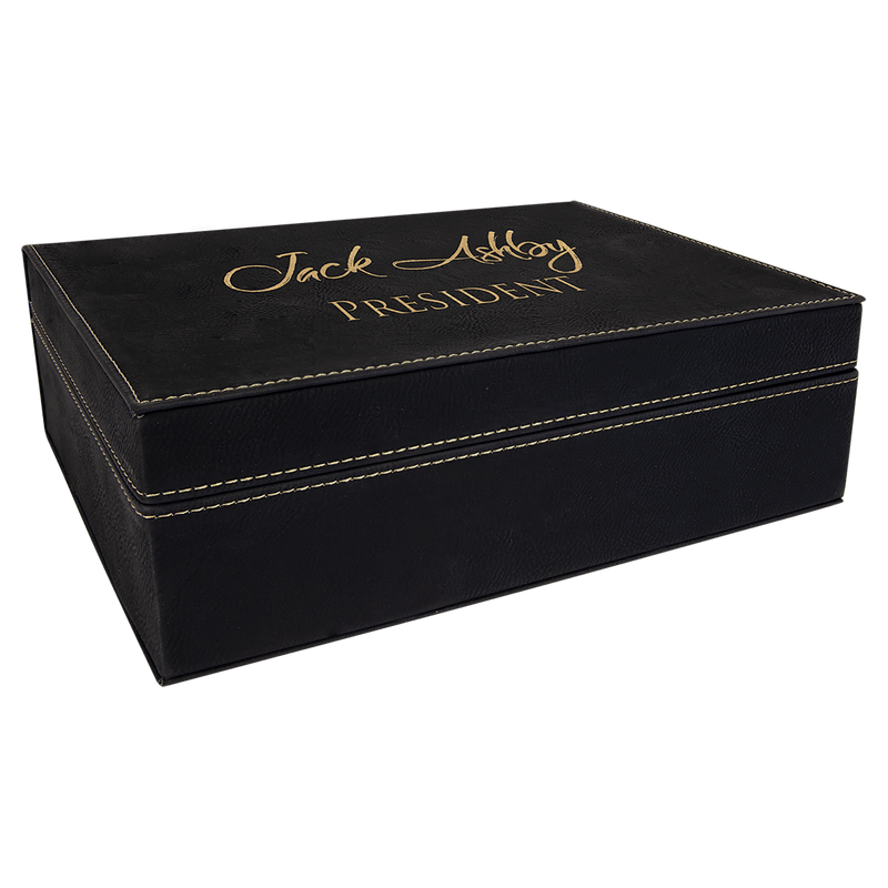 10 1/4" x 7 1/2" Laserable Leatherette Premium Gift Box