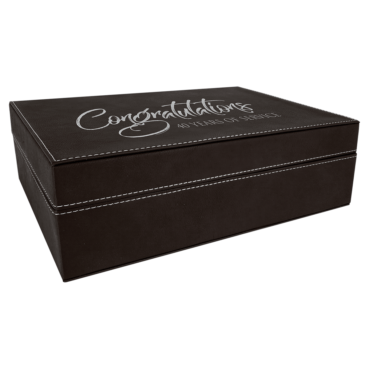 12 1/4" x 8 1/4" Laserable Leatherette Premium Gift Box