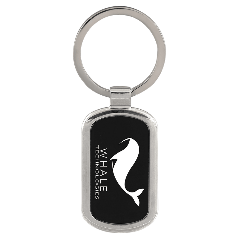 1 1/8" x 1 7/8" Laserable Rectangle Keychain