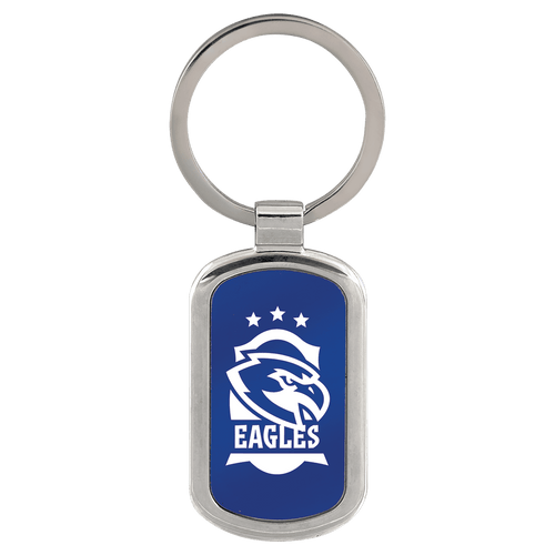 1 1/8" x 1 7/8" Laserable Rectangle Keychain