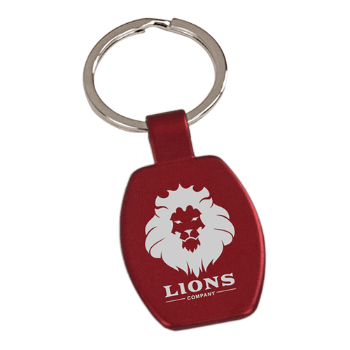 1 5/8" Laserable Rectangle Keychain