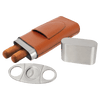 Laserable Leatherette Cigar Case with Cutter