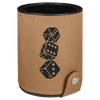 Laserable Leatherette Dice Cup with 5 Dice