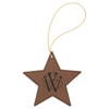 Laserable Leatherette Star Ornament with String