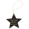 Laserable Leatherette Star Ornament with String