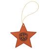 Laserable Leatherette Star Ornament with String