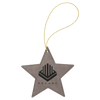 Laserable Leatherette Star Ornament with String