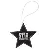 Laserable Leatherette Star Ornament with String