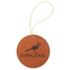 Laserable Leatherette Round Ornament with String
