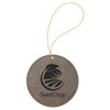Laserable Leatherette Round Ornament with String