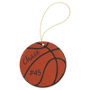 Laserable Leatherette Round Ornament with String