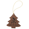 Laserable Leatherette Tree Ornament with String