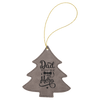Laserable Leatherette Tree Ornament with String