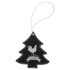 Laserable Leatherette Tree Ornament with String