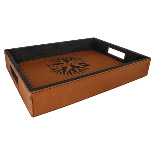 16" x 12" Laserable Leatherette Serving Tray