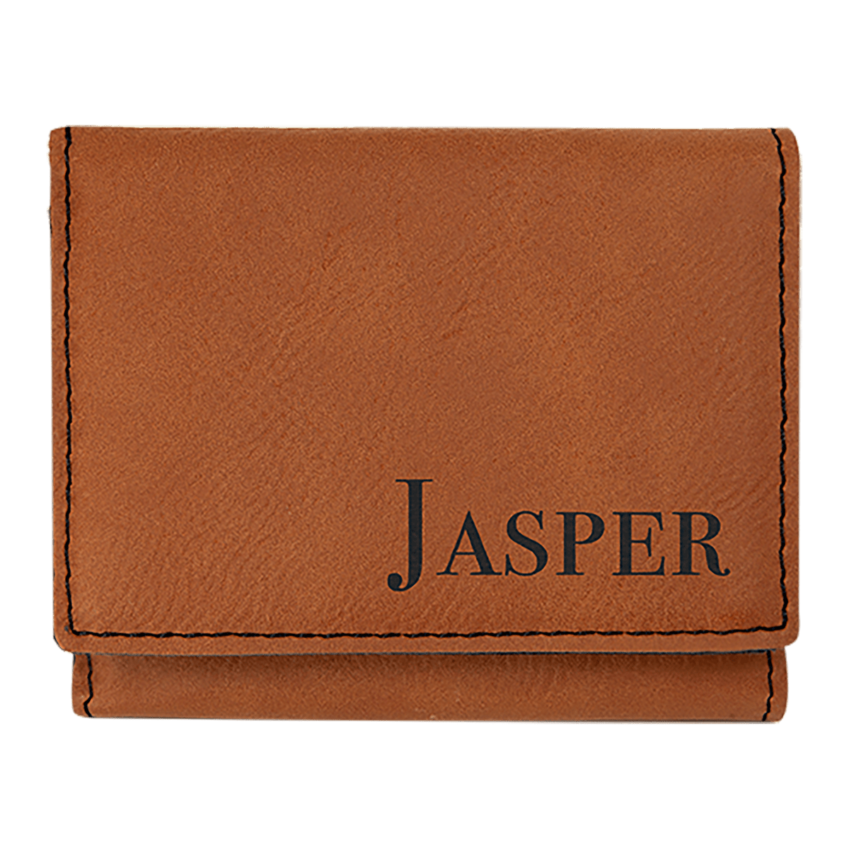 3" x 4" Laserable Leatherette Trifold Wallet