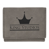 3" x 4" Laserable Leatherette Trifold Wallet