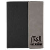 Gray Laserable Leatherette / Black