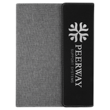 Black/Silver Laserable Leatherette /Gray