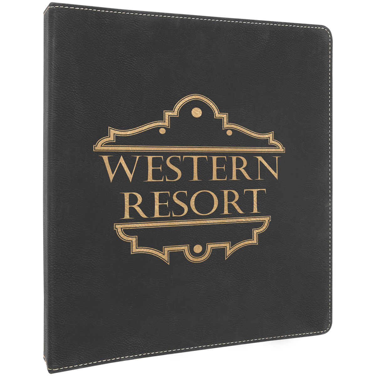 10 1/2" x 11 1/2" Laserable Leatherette 3 Ring Binder with 1" Slant D Rings