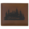 Laserable Leatherette Bi-Fold Wallet w/Flip ID Display