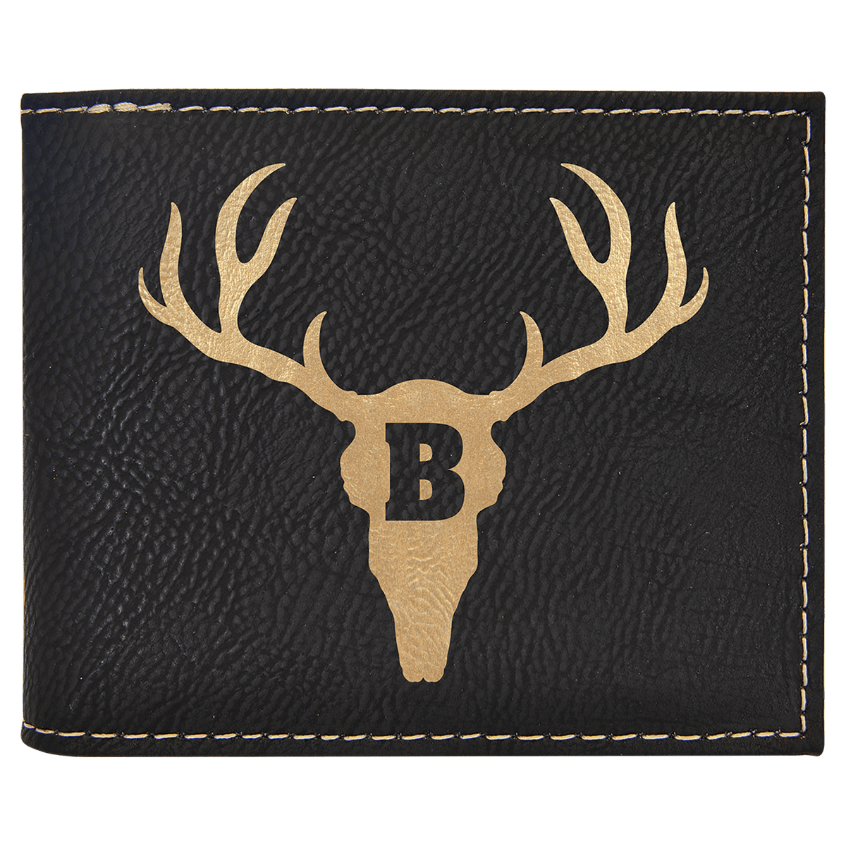 Laserable Leatherette Bi-Fold Wallet w/Flip ID Display