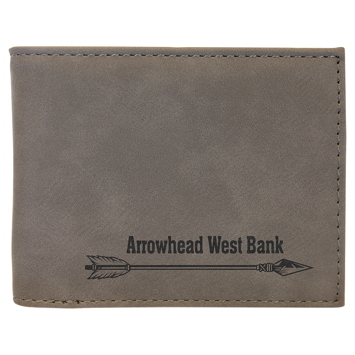 Laserable Leatherette Bi-Fold Wallet w/Flip ID Display