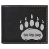 Laserable Leatherette Bi-Fold Wallet w/Flip ID Display