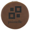 2 1/2" Laserable Leatherette Compact Mirror