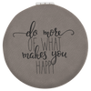 2 1/2" Laserable Leatherette Compact Mirror