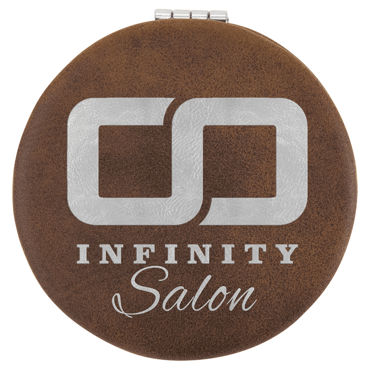 2 1/2" Laserable Leatherette Compact Mirror