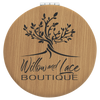 2 1/2" Laserable Leatherette Compact Mirror