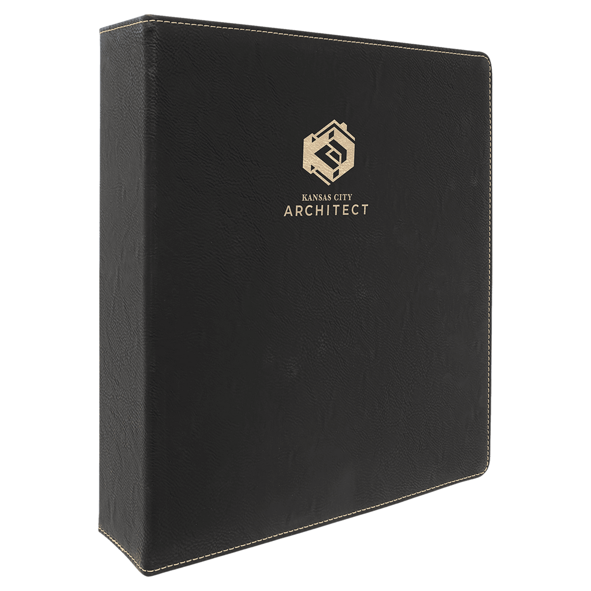 11" x 11 1/2" Laserable Leatherette 3 Ring Binder with 2" Slant D Rings
