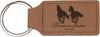 2 3/4" x 1 1/4" Laserable Leatherette Rectangle Keychain