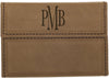 Leatherette Hard Business Card Holder — 3.75 × 2.75 Inches