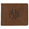 4 1/2" x 3 1/2" Laserable Leatherette Bifold Wallet