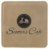 4" x 4" Square Laserable Leatherette Coaster