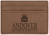4" x 2 3/4" Laserable Leatherette Wallet Clip